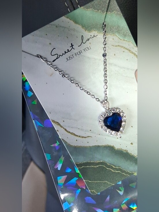 Nikki Picks Jewelry Jewelry - $8 Each Or Bundle 5/$20 Silver Necklace with Blue Heart Pendant